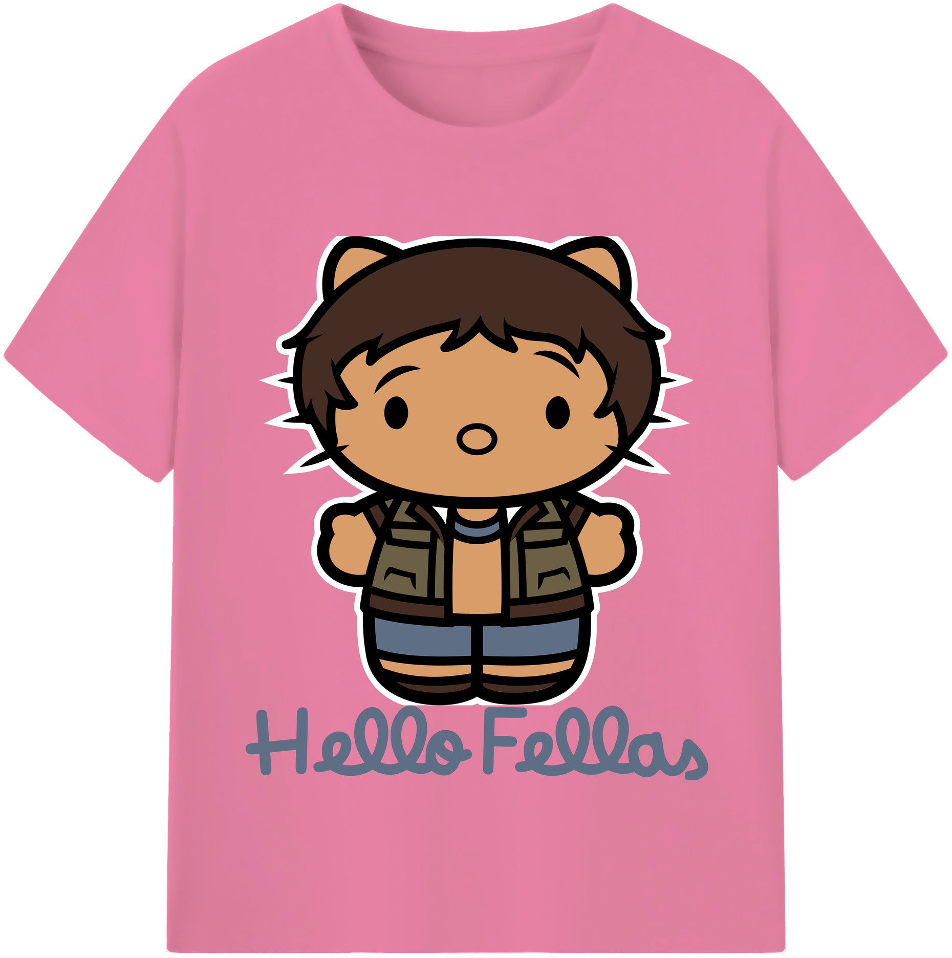 （画像用） Hello Kitty ハローキティ 綿100％半袖Tシャツ（フロントプリント）